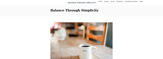 balancethroughsimplicity.com Screenshot