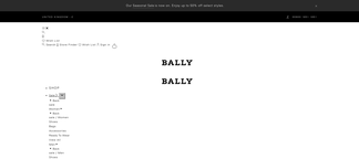 bally.co.uk Screenshot