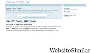 bank-codes.com Screenshot