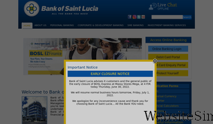 bankofsaintlucia.com Screenshot