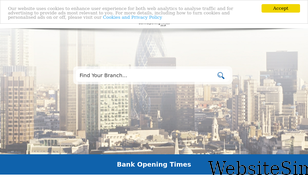 bankopeningtimes.co.uk Screenshot