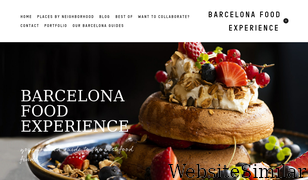 barcelonafoodexperience.com Screenshot