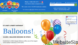 bargainballoons.com Screenshot