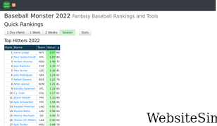 baseballmonster.com Screenshot