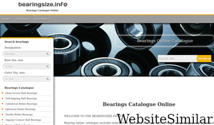 bearingsize.info Screenshot