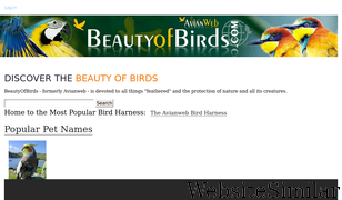 beautyofbirds.com Screenshot