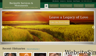 beckwithmortuary.com Screenshot