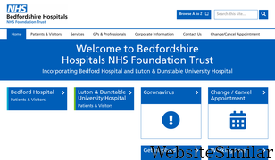 bedfordshirehospitals.nhs.uk Screenshot