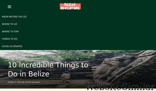 belizeadventure.ca Screenshot