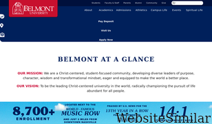 belmont.edu Screenshot