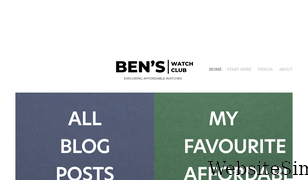 benswatchclub.com Screenshot
