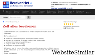 berekenhet.nl Screenshot