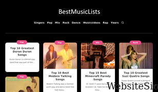 bestmusiclists.com Screenshot