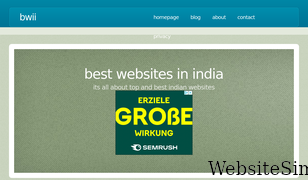 bestwebsiteinindia.com Screenshot