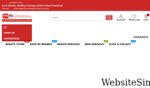 bettervaluepharmacy.com.au Screenshot