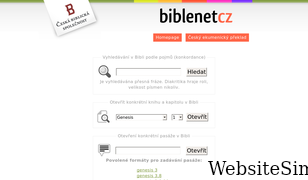 biblenet.cz Screenshot