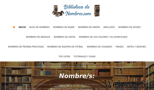 bibliotecadenombres.com Screenshot