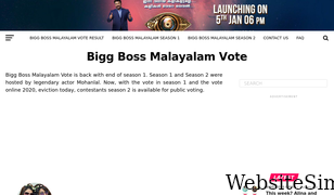 biggbossmalayalamvotes.com Screenshot
