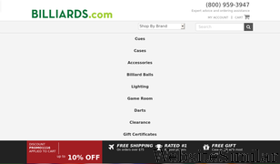 billiards.com Screenshot