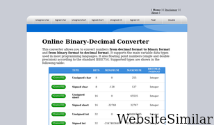 binaryconvert.com Screenshot