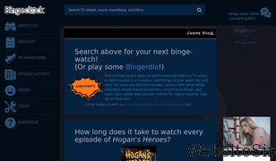 bingeclock.com Screenshot