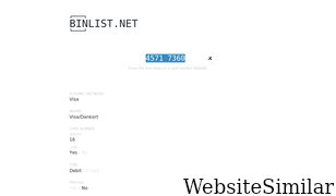 binlist.net Screenshot