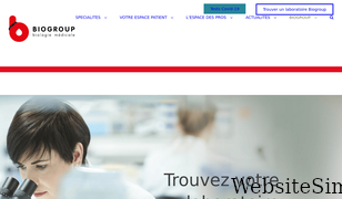 biogroup.fr Screenshot