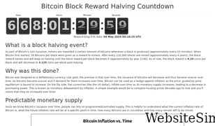 bitcoinblockhalf.com Screenshot