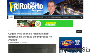 blogdorobertoararipina.com.br Screenshot
