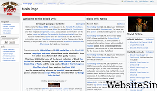 blood-wiki.org Screenshot