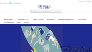 bloomsthechemist.com.au Screenshot