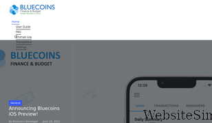 bluecoinsapp.com Screenshot