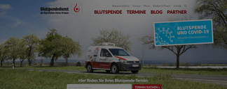 blutspendedienst.com Screenshot