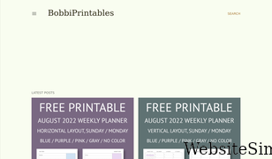 bobbiprintables.blogspot.com Screenshot