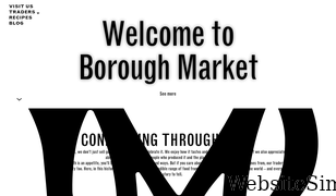 boroughmarket.org.uk Screenshot