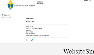 bostoncatholic.org Screenshot