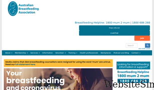 breastfeeding.asn.au Screenshot