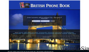 britishphonebook.com Screenshot