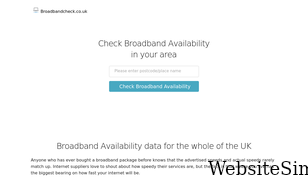 broadbandcheck.co.uk Screenshot