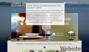 brokenbowvacationcabins.com Screenshot