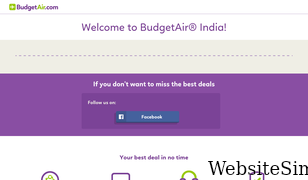 budgetair.in Screenshot