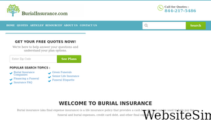 burialinsurance.com Screenshot
