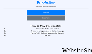 buzzin.live Screenshot