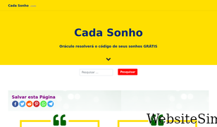 cadasonho.com Screenshot