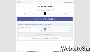 calculadora-uf.cl Screenshot