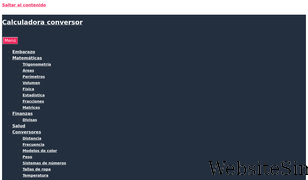 calculadoraconversor.com Screenshot