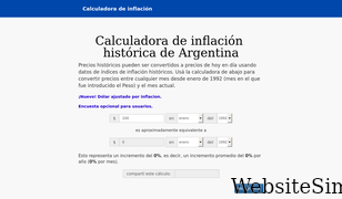 calculadoradeinflacion.com Screenshot