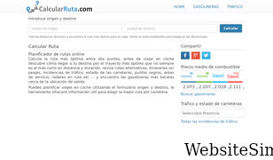 calcularruta.com Screenshot