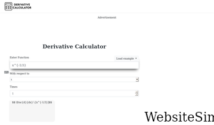 calculator-derivative.com Screenshot
