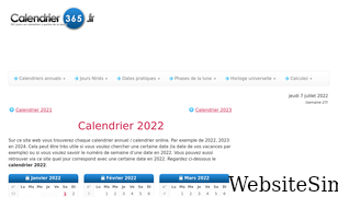 calendrier-365.fr Screenshot